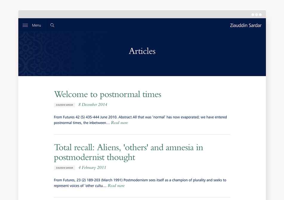 Zia browser view