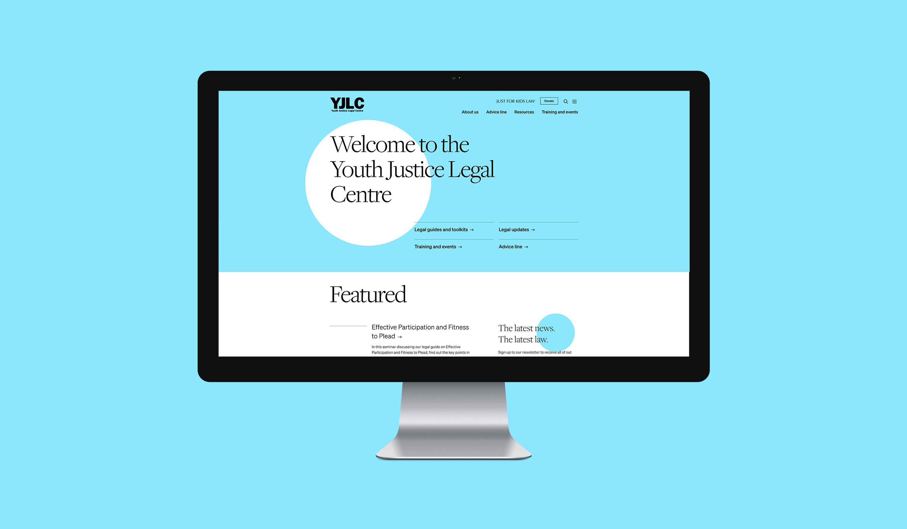YJLC website - desktop