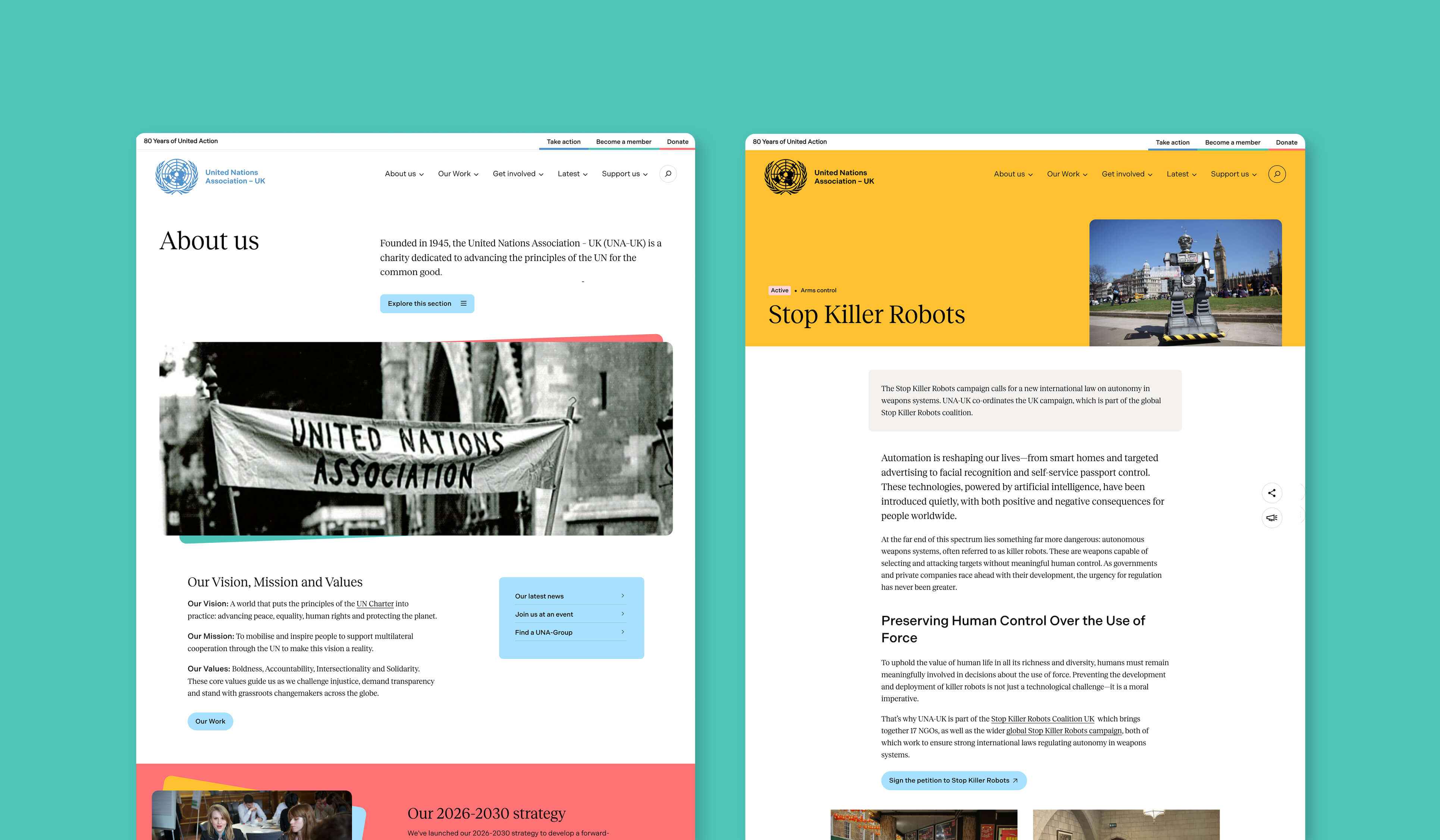 Page duo green background