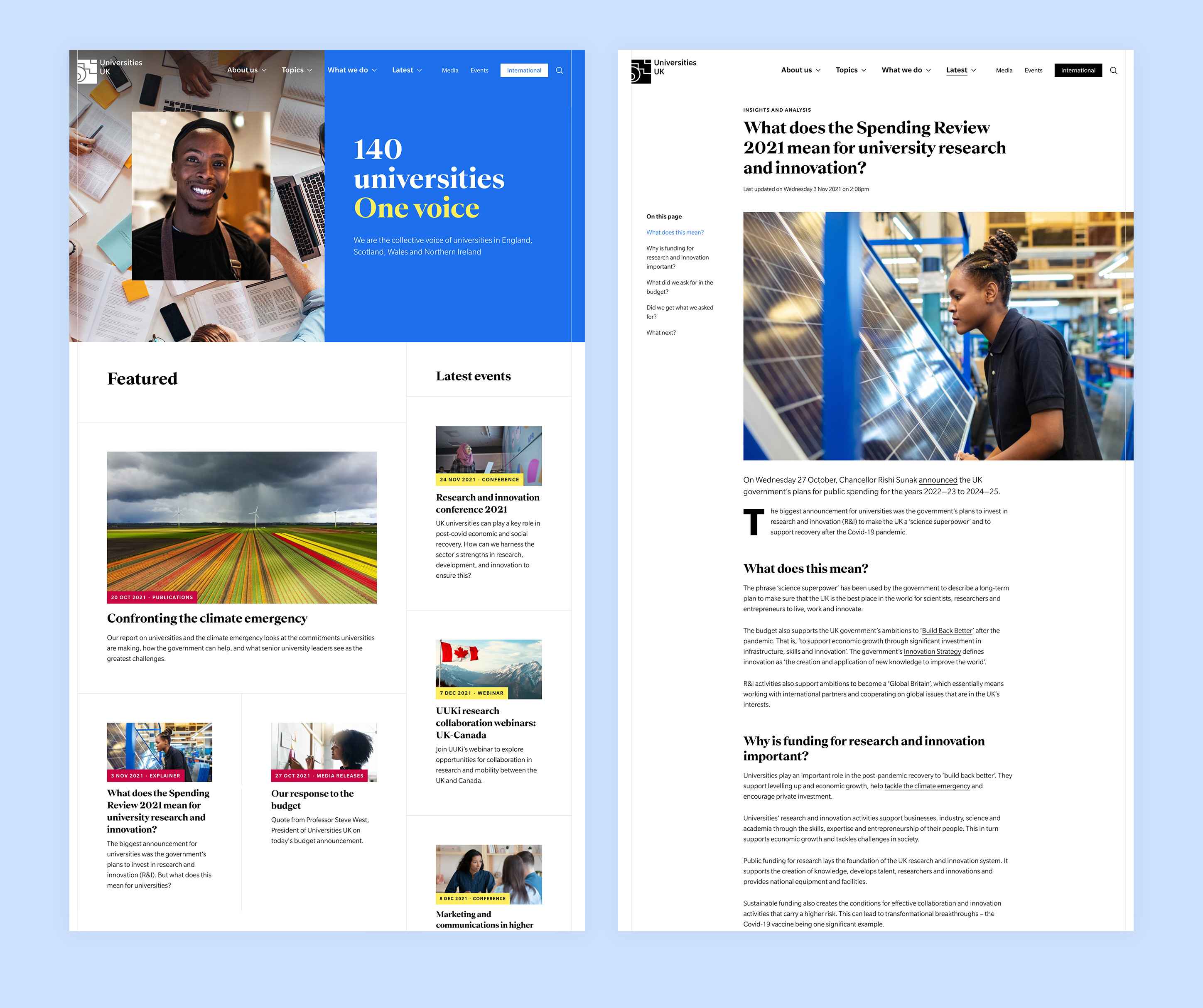 UUK Digital - Duo web page