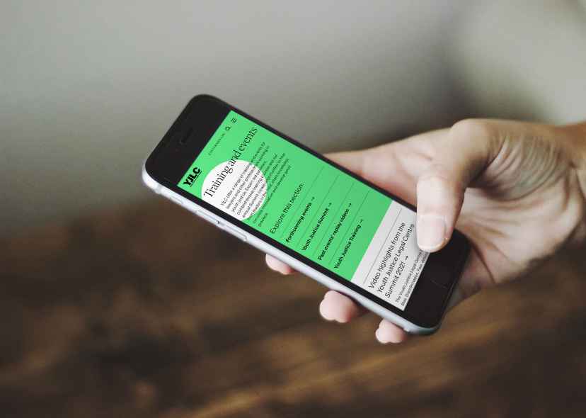 YJLC website - mobile mockup
