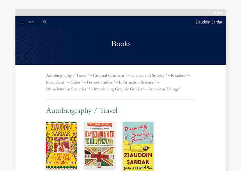 Zia website browsers